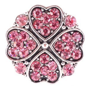 CLOVER HEART Pink Snap